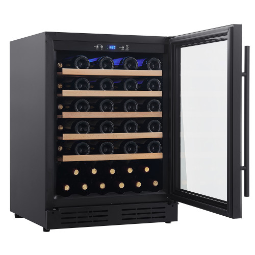 Customizable Single Zone 118L Built-in Wine Cooler|Compressor Cooling|Black Glass Door|ODM Factory