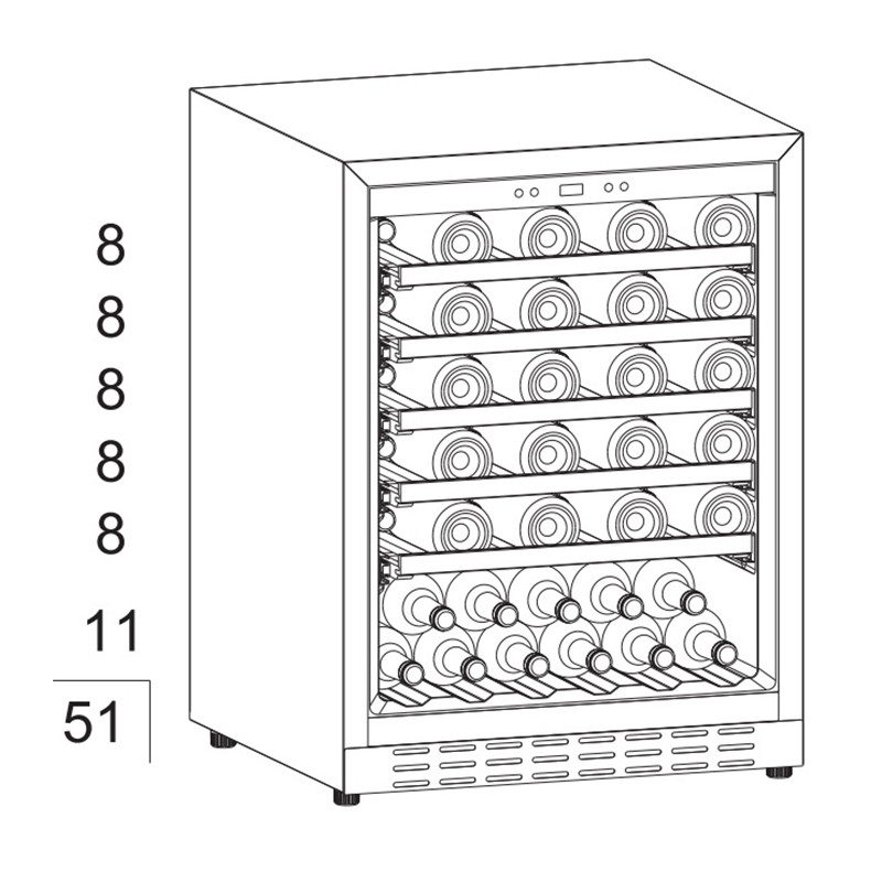 51 bottles wine cooler