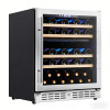118L Wine Cooler – Dual Zone Wine Fridge with Glass Door for Home & Commercial Use