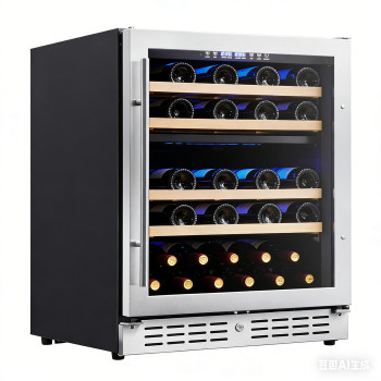 118L Wine Cooler – Dual Zone Wine Fridge with Glass Door for Home & Commercial Use
