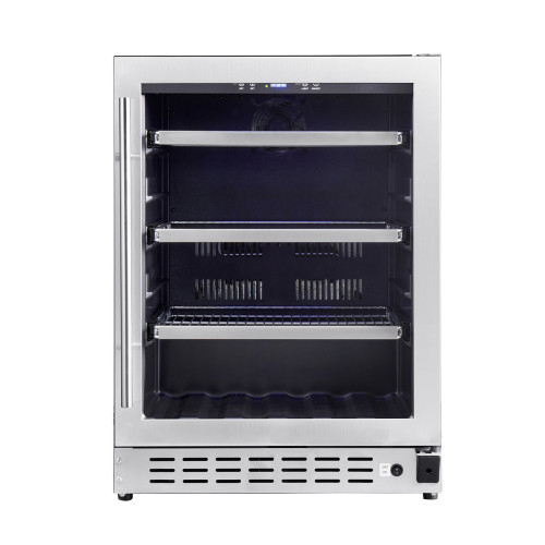 118L Beverage Cooler – Compact Glass Door Drink Fridge for Home & Commercial Use