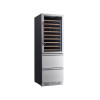 OEM/ODM Factory Single Zone Wine Cooler Stainless Glass Door Wooden Racks Double Drawer Fridge Combo