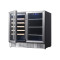 Customizable Dual Zone Wine & Beverage Cooler with Double Stainless Steel Glass Doors for OEM/ODM