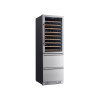 OEM/ODM Single Zone Wine Cooler Factory Stainless Glass Door Wooden Racks Double Drawer Fridge Combo