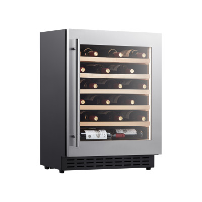 Built-in |33 Bottles Shallow Depth Wine Cooler|OEM & ODM Solutions|Single Zone|Wooden Shelves