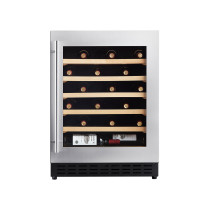 Built-in |33 Bottles Shallow Depth Wine Cooler|OEM & ODM Solutions|Single Zone|Wooden Shelves