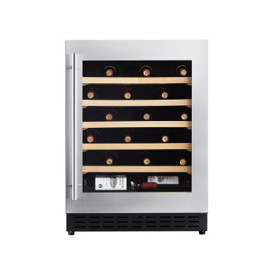 Built-in |33 Bottles Shallow Depth Wine Cooler|OEM & ODM Solutions|Single Zone|Wooden Shelves