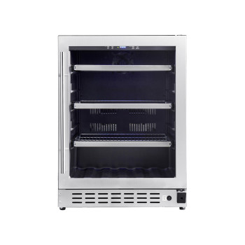 118L Beverage Cooler – Compact Glass Door Drink Fridge for Home & Commercial Use