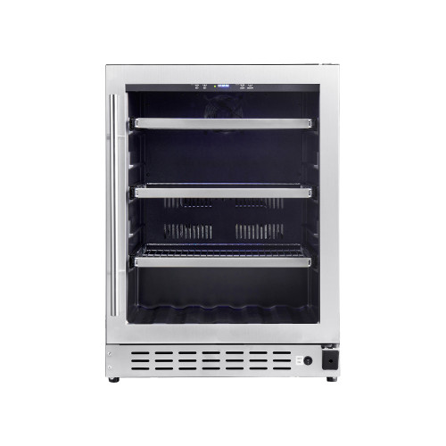 118L Beverage Cooler – Compact Glass Door Drink Fridge for Home & Commercial Use