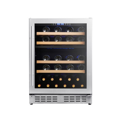 118L Wine Cooler – Dual Zone Wine Fridge with Glass Door for Home & Commercial Use