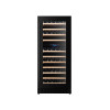 Dual-Zone Compressor Wine Cooler with 11 Wooden Shelves – OEM-Ready Black Glass Door Wine Fridge