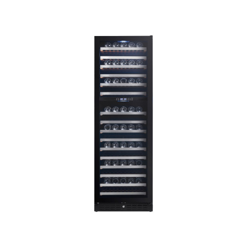 430L Dual Zone Wine Cooler with Black Glass Door – Premium Built-In Wine Cooler