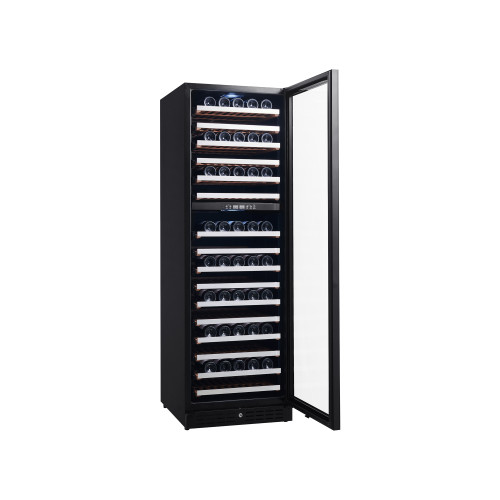 430L Dual Zone Wine Cooler with Black Glass Door – Premium Built-In Wine Cooler