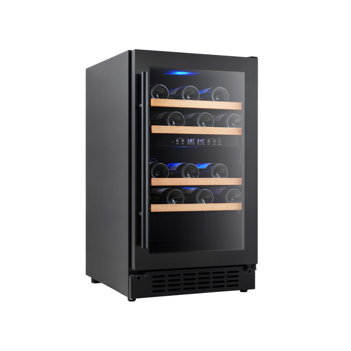 OEM 95L Dual Zone Wine Cooler with Compressor and Black Glass Door | Wine Cooler Manufacturer
