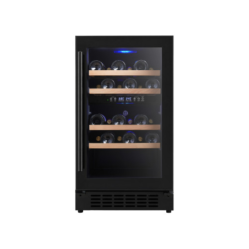 OEM 95L Dual Zone Wine Cooler with Compressor and Black Glass Door | Wine Cooler Manufacturer