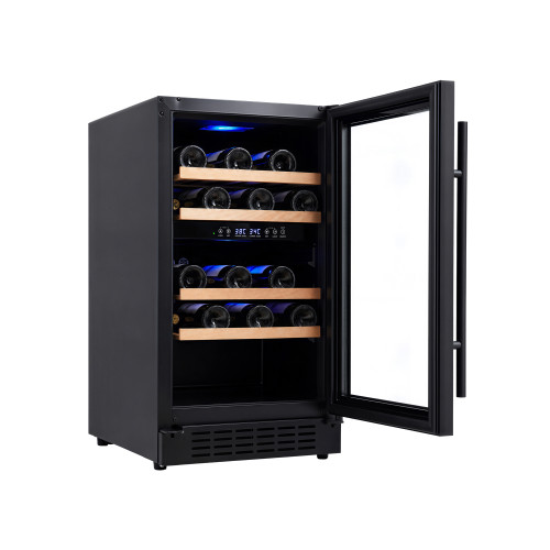 OEM 95L Dual Zone Wine Cooler with Compressor and Black Glass Door | Wine Cooler Manufacturer