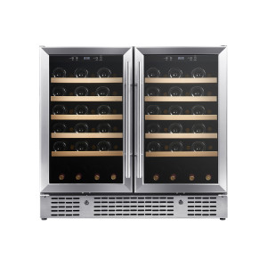 OEM/ODM Side by Side Wine Cooler - 68 Bottles Capacity for Global Brand Integration & Importers