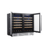 OEM & ODM Customizable Dual Zone Wine Cooler with Double Door with Wooden Shelves for Wholesale