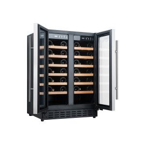 Built-in or Freestanding Customizable 42 Bottles Wine Cooler with Double Glass Door