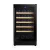 OEM & ODM 34 bottles Modern Single Zone Wine Cooler with Wooden Shelves and Black Glass Door