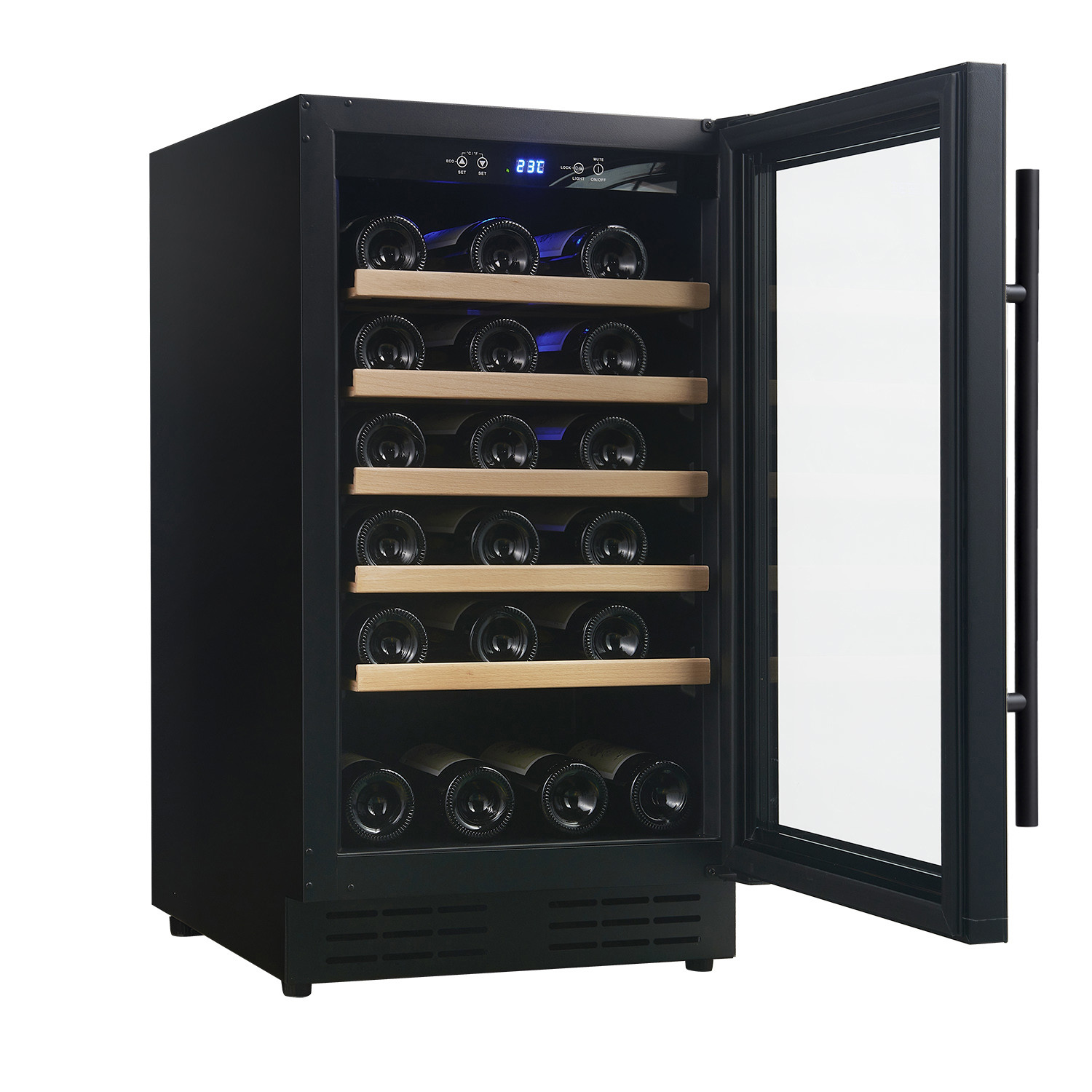 Wine Cooler with wooden shelves