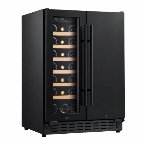 OEM/ODM 125L Under Counter Wine & Beverage Cooler Solutions with Black Side by Side door