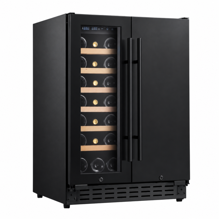 OEM/ODM 125L Under Counter Wine & Beverage Cooler Solutions with Black Side by Side door