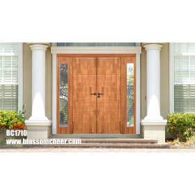 High Class Modern Groove Line Nature Solid Wood Paint Finish Door For Project