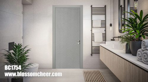 The Middle East Flat WPC Waterproof Paint Free Finish Door For Hotel Project