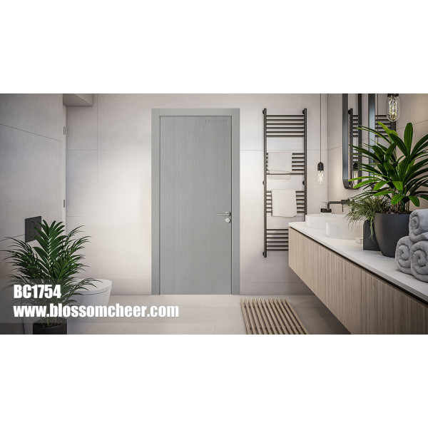 The Middle East Flat WPC Waterproof Paint Free Finish Door For Hotel Project