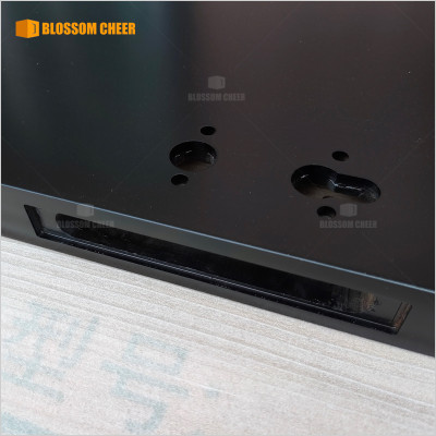 North American Modern Style Black Flat Wooden Lacquer Paint Entrance Door