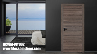 American High-End Flat Wooden Melamine Paint Free Door For Five Star Hotel Project