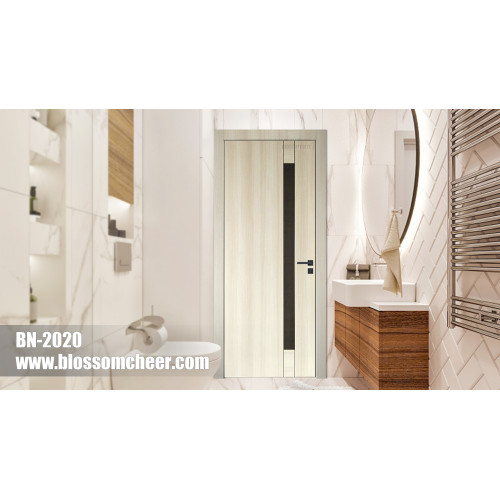 Nordic Special Style Splicing Wooden Melamine Paint Free Door For Bathroom
