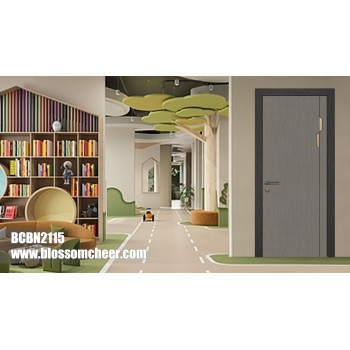 Nordic Modern Environmentally Friendly Carbon Crystal Wooden Door For School