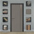 European Style Luxury Aluminum Carbon Crystal Wooden Double Door For Office Project