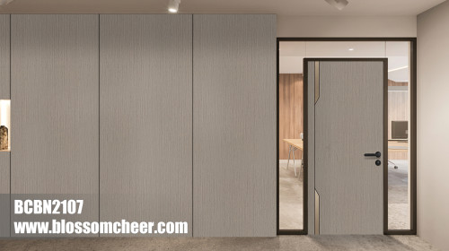 Middle Eastern Metal Strip Modern Carbon Crystal Wood Paint Free Door For Office