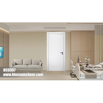 French Warmth Style White Composite Painted Wooden Door For Hospital Project