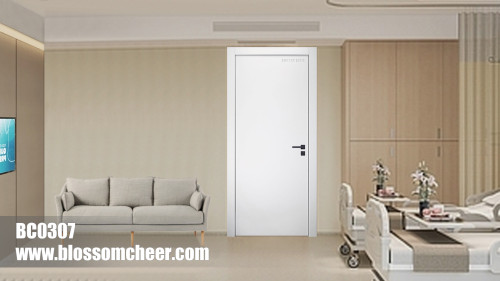 French Warmth Style White Composite Painted Wooden Door For Hospital Project