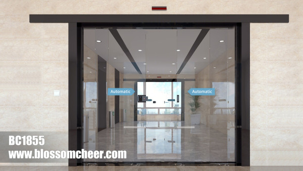 European Style Modern BLOSSOM CHEER Automatic Glass Door For Office Project