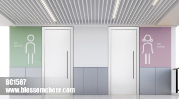 Chinese Style Conventional White Flat HPL Fireproof Wooden Door For Office Project