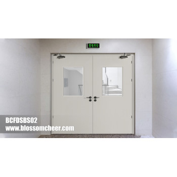 European Standard Certified Steel Fire Rate Door With Glass For Office Project