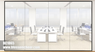 Asian Modern Aluminum Alloy Glass Frame Floor Glass Partition For Office Project