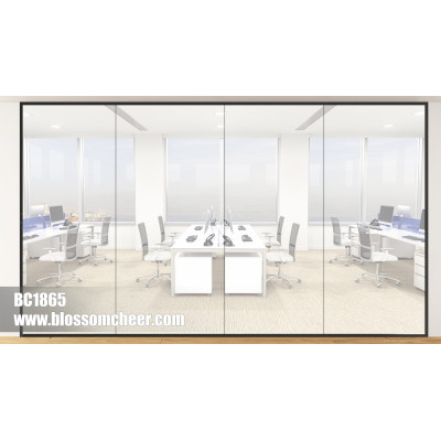 Asian Modern Aluminum Alloy Glass Frame Floor Glass Partition For Office Project