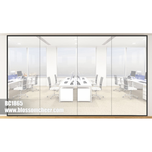Asian Modern Aluminum Alloy Glass Frame Floor Glass Partition For Office Project