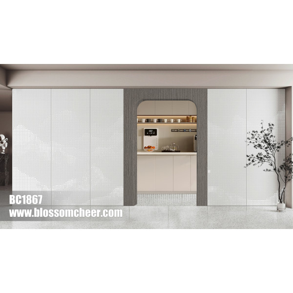 European Modern Style Carbon Crystal Wooden Pass Sleeve For Office Project