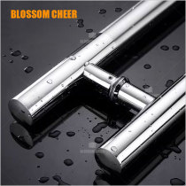 Chinese Modern BLOSSOM CHEER Aluminum Frame Glass Entry Door For Office Project