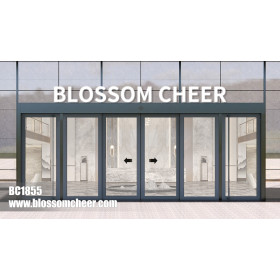 Chinese High-end BLOSSOM CHEER Aluminum Automatic Glass Door For Hotel Project