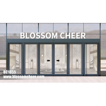 Chinese High-end BLOSSOM CHEER Aluminum Automatic Glass Door For Hotel Project