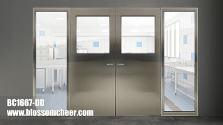 Chinese International Standard Stainless Steel Glass Double Door For Hotel Project