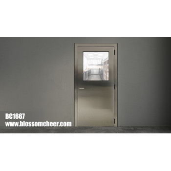 Middle East High-end 304 Stainless Steel Flat Glass Single Door For Hotel Project